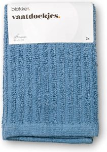 Blokker vaatdoekjes 2st Donker grijs Blauw