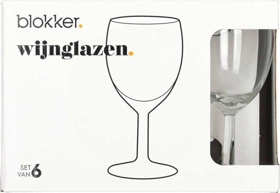 Blokker Wijnglazen Set van 6 20cl