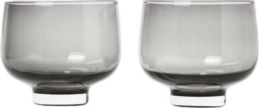 Blomus Flow set 2 glas 0.22L smoke