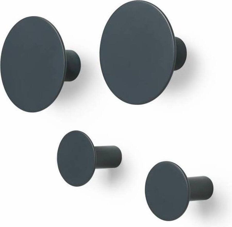 Blomus Ponto kapstokhaken set van 4 Gunmetal