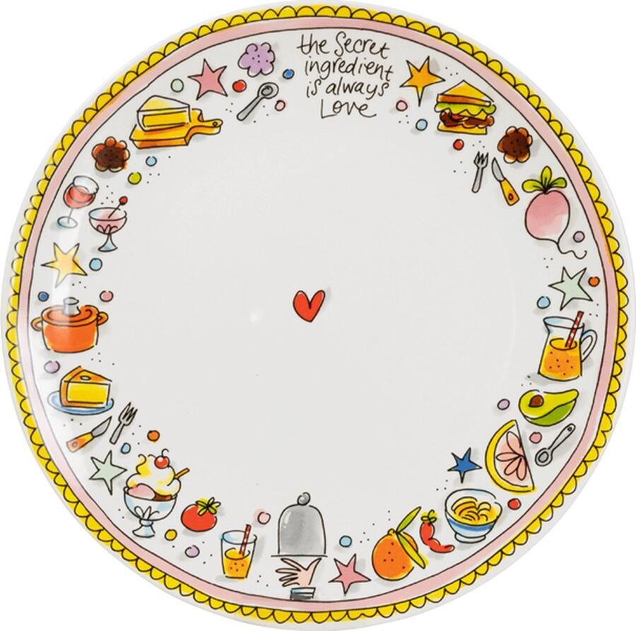 Blond Amsterdam Even Bijkletsen: Dinerbord 26 cm roze