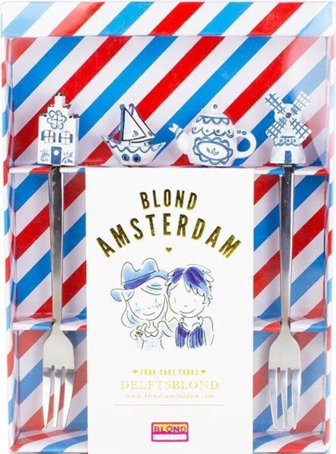 Blond Amsterdam Delfts Blond Gebakvorkjes set van 4