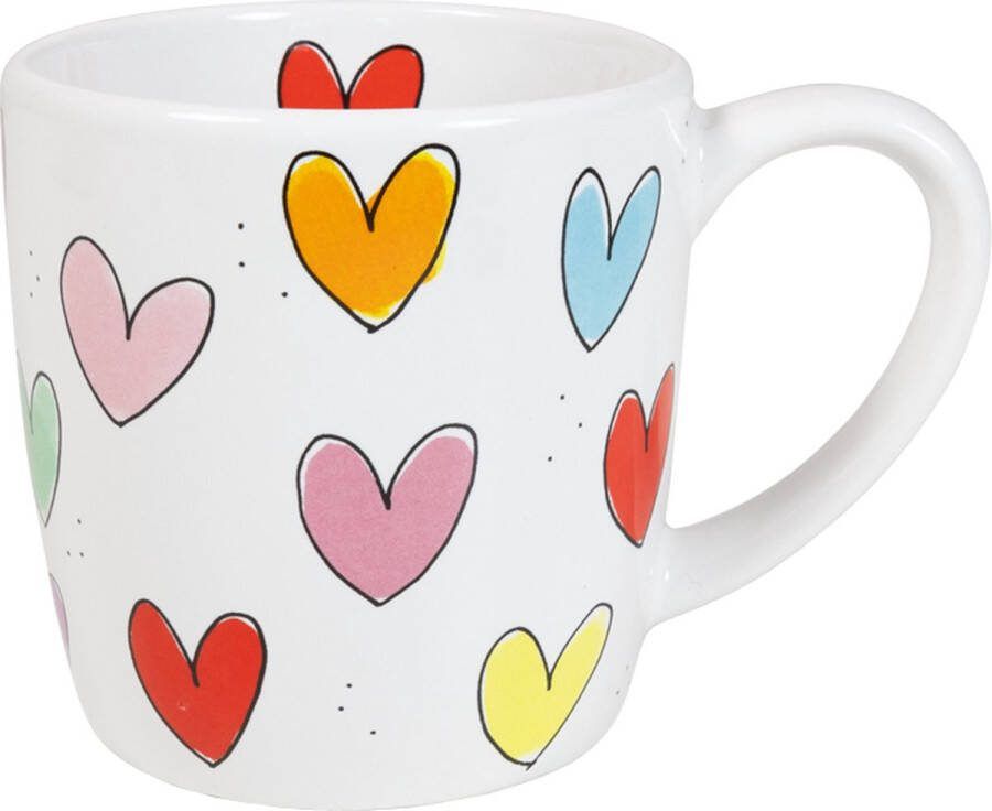 Blond Amsterdam Even Bijkletsen: Cappuccino beker 0 5L Hearts