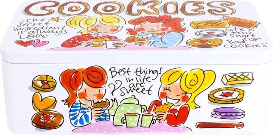 Blond Amsterdam Even Bijkletsen Koektrommel Blik 11x20 cm