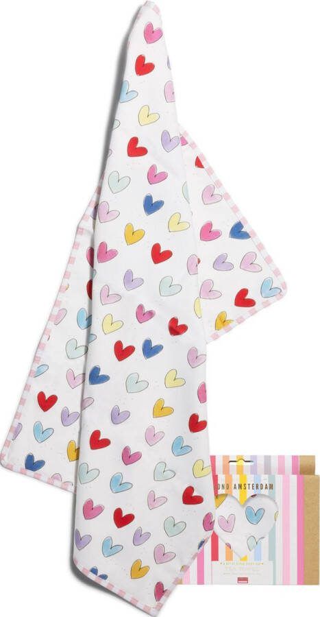Blond Amsterdam Even bijkletsen thee keukendoek Hearts