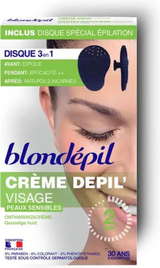 Blondépil Blondepil Gezicht Ontharingscrème Voor Gevoelige Huid 20 ml