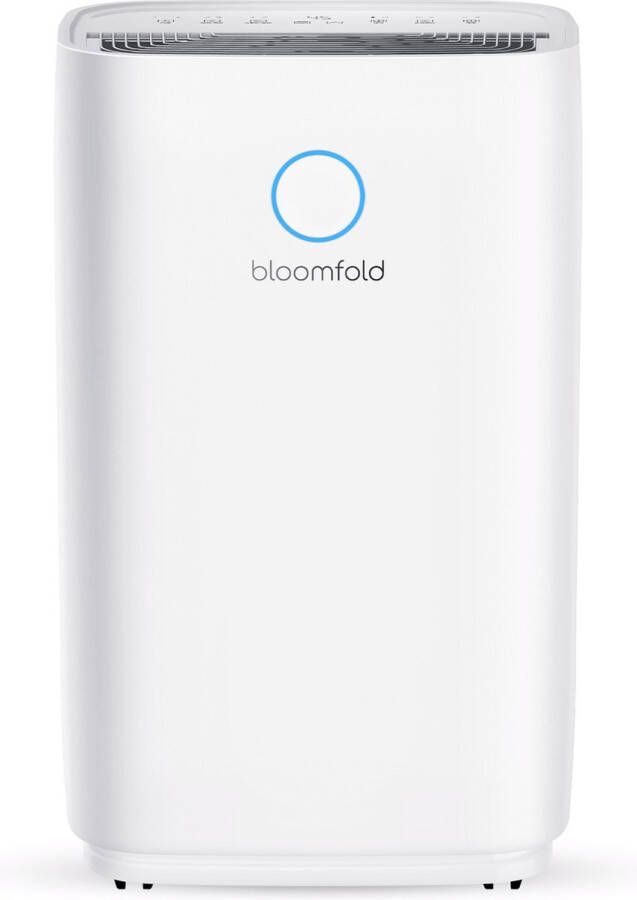 Bloomfold Luchtontvochtiger 25L per Dag Incl. Was-droog Functie Geschikt voor Woonkamer Slaapkamer & Badkamer Dehumidifier Wit