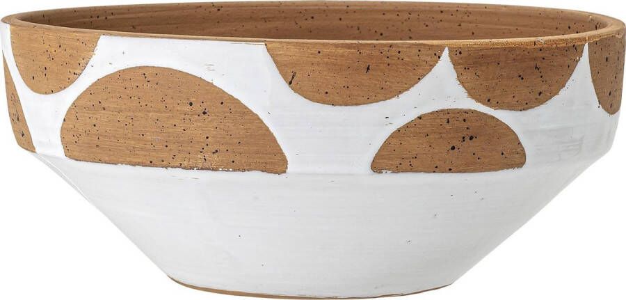 Bloomingville Avil Deco Bowl Wit Terracotta D 32 x H 13 5 cm