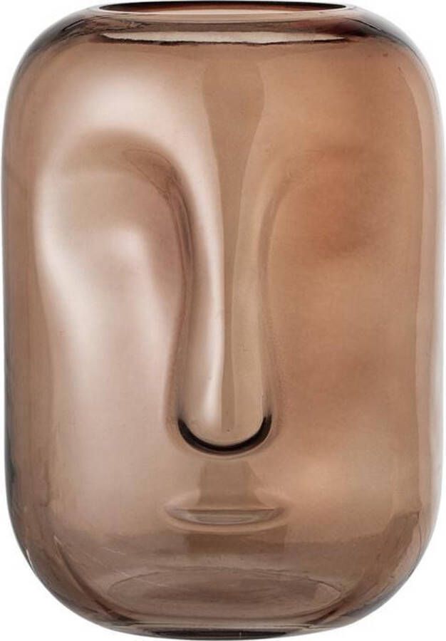 Bloomingville Face Glass Vase Ø 18 cm Brown (82047485)