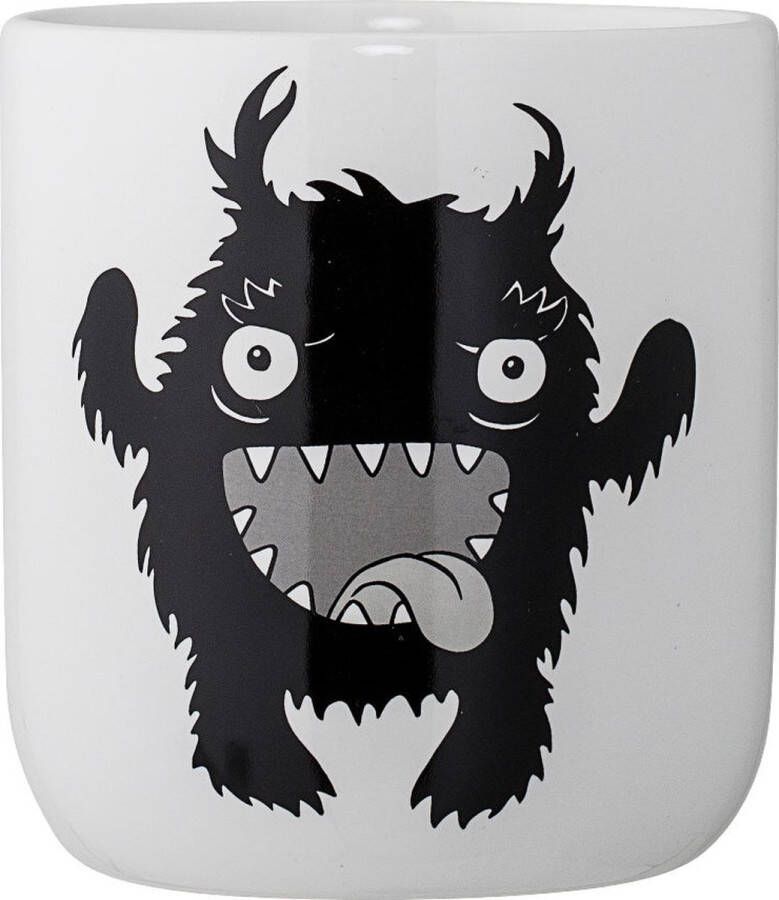 Bloomingville Monster opbergpot keramiek D 10 cm H 11 cm wit