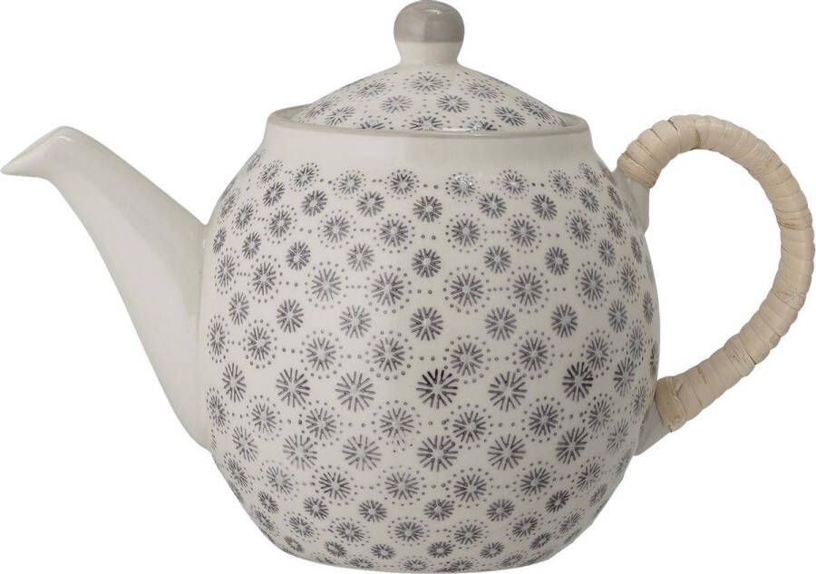 Bloomingville Theepot Elsa Theepot Grijs Steen ø24 16cm.H