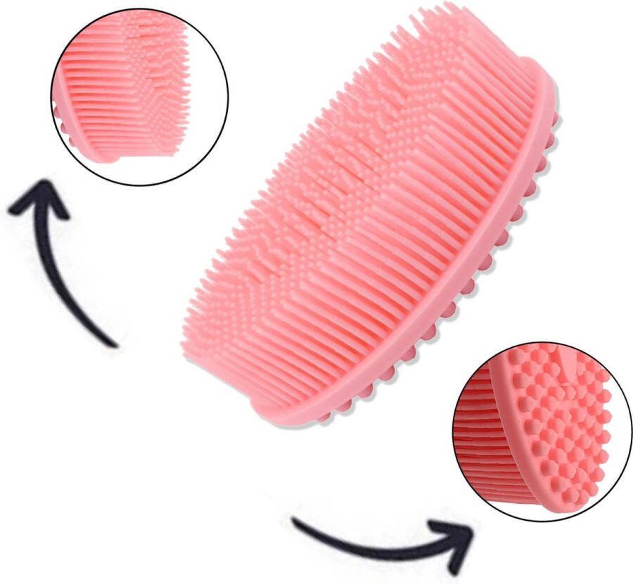 Blubs – Handborstel – Babyborstel – Badborstel – Doucheborstel – Massage – Siliconen – Wasborstel – Dry brush – Lichaamsborstel – Scrubborstel – Huidborstel – Roze