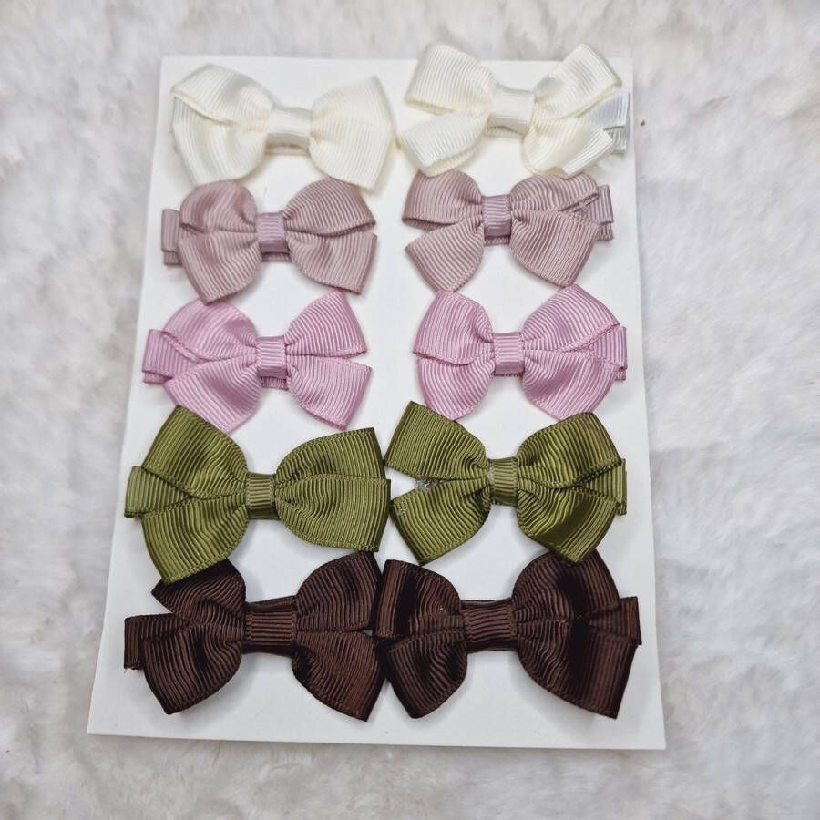 Blue or Pink Haarspeldjes met strik- Haarclips- Strikjes- Set nr6