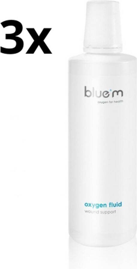 Bluem 3x Oxygen Fluid Mondwater 500ml Voordeelverpakking