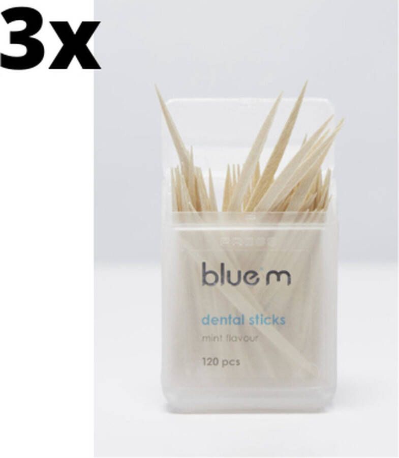 Bluem tandenstokers 3 x 120 stuks Voordeelverpakking