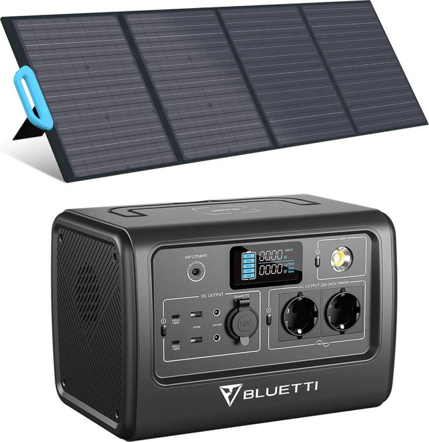 Bluetti EB716 Solar Power Station Powerbank 716Wh 1000W Zonnepaneel 200W