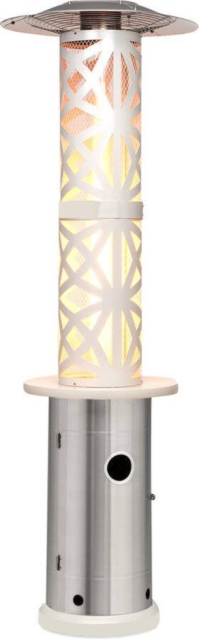 Blumfeldt Goldflame Style Terrasverwarmer 11 2 Kw 360°-Blik Mobiel Zilver