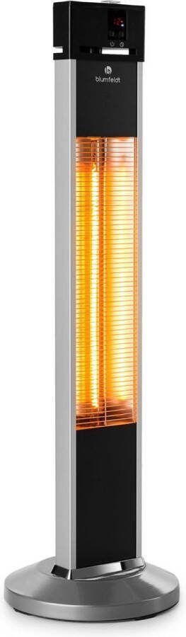 Blumfeldt Heat Guru heater Terrasverwarmer Staand Infrarood 3 standen tot 2000W Met timer en afstandsbediening