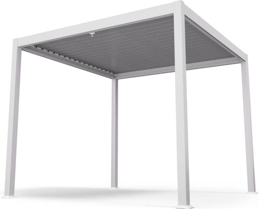 Blumfeldt Luminahaven Tuinhuisje 3X3 M Gegalvaniseerd stalen latten dak Wit