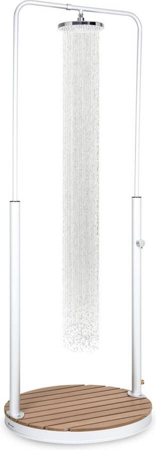 Blumfeldt Sumatra Falls Round buitendouche WPC aluminium Ø 80 cm rond
