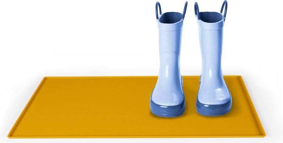 Blumtal Afdruipmat Siliconen Mat Droogmat Afdruipmat Anti-slip Onderzetter 50 x 30 cm Geel