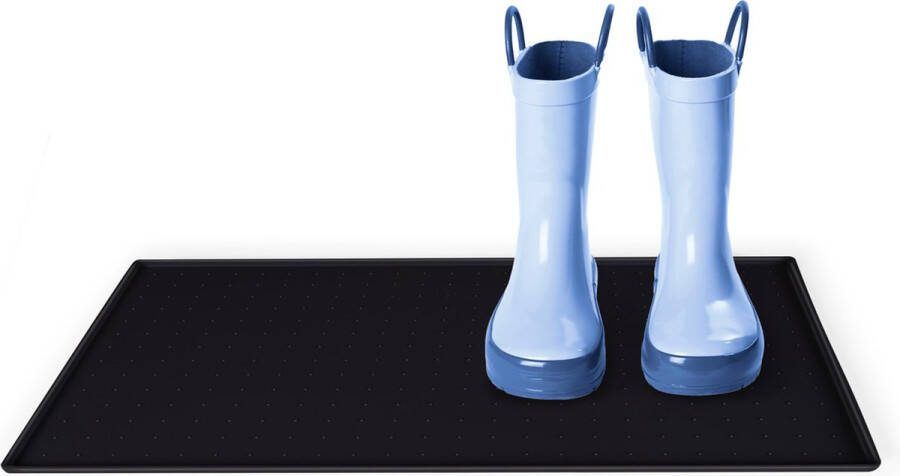 Blumtal Afdruipmat Siliconen Mat Droogmat Afdruipmat Anti-slip Onderzetter 50 x 30 cm Zwart