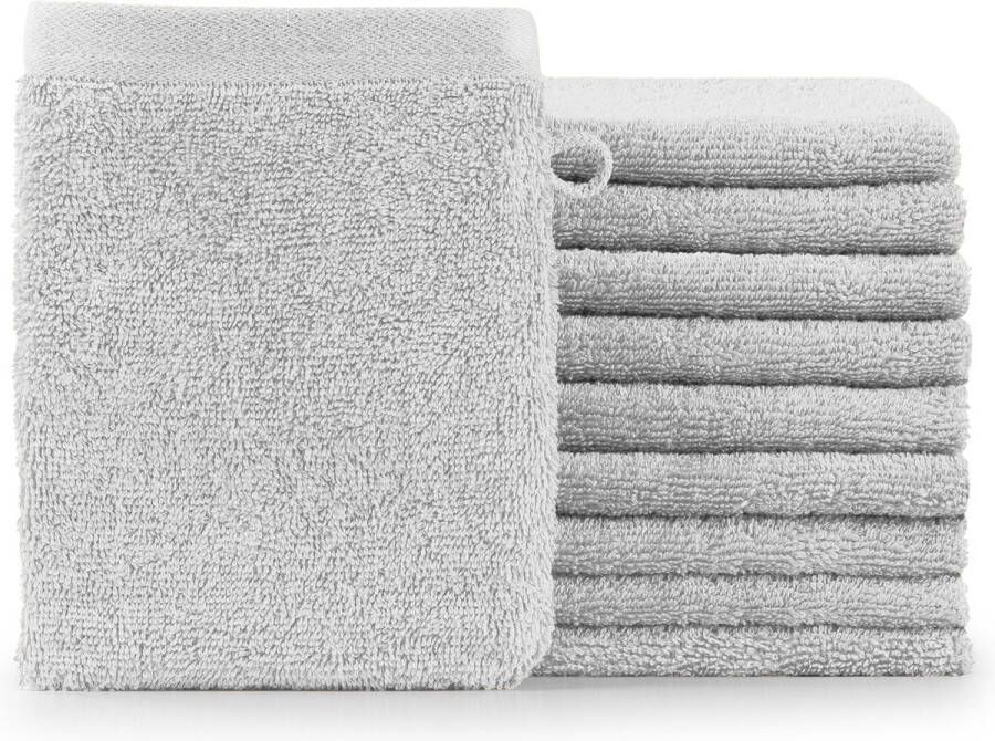 Blumtal Terry Handdoeken Set 10 x Washandje 15 x 20 cm Wit