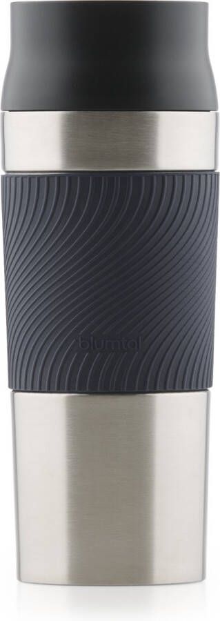 Blumtal Thermosbeker Classic Lekvrij BPA-Vrij en Vaatwasserbestendig Hoge Kwaliteit Thermosfles met Quick-Press Sluiting Travel Mug 500 ml Antraciet
