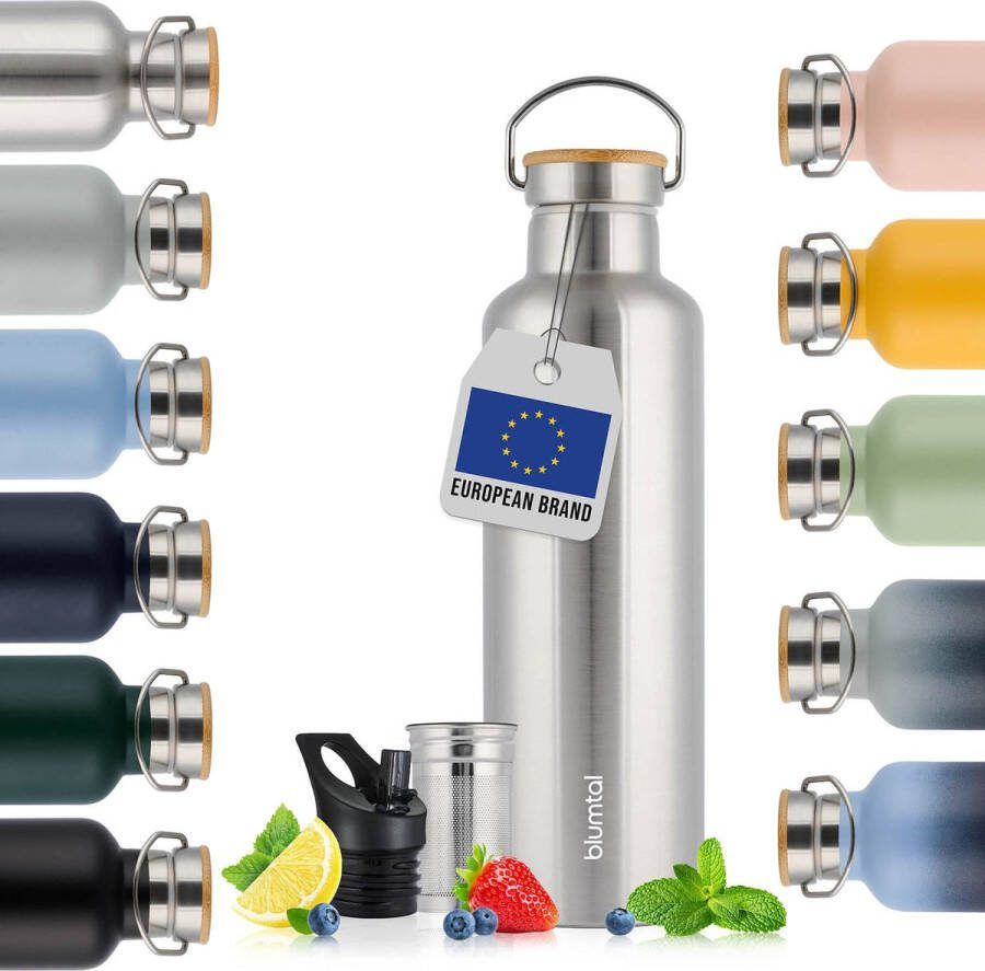 Blumtal Thermosfles 500 ml Dubbelwandige Thermosfles Drinkfles BPA Vrij Theefles Thermos Stainless Steel