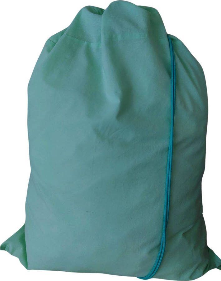 Bluvardi Katoenen waszak -XL met trekkoord aqua green