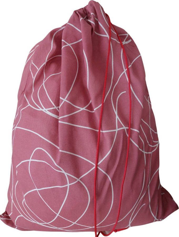 Bluvardi Katoenen waszak -XL met trekkoord rood infinity