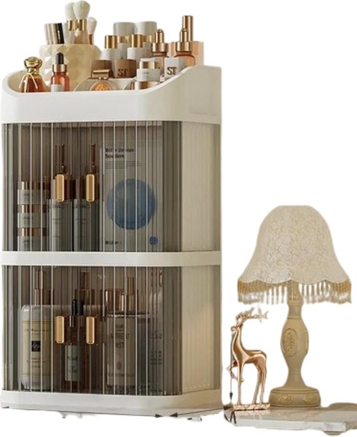 Blyx Make-Up Organizer Opbergdoos Make up tas Make up Koffer Sieraden Wit 24x40.5x15CM