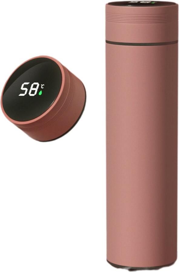 Blyx Smart Thermosfles Thermofles thermoskan Thermosbeker- isoleerfles Travel Mug thermosbeker koffie Slimme Temperatuur Meter Drinkflessen Koffiebeker RVS 500ML Rood