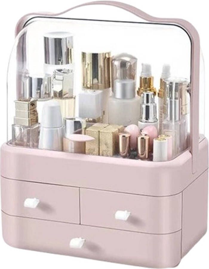 Blyx Make-Up Organizer Opbergdoos Make up tas Make up Koffer Roze 35x27x18CM