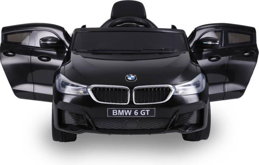 BMW Elektrische Kinderauto 6-serie GT Zwart Krachtige Accu Op Afstand Bestuurbaar Veilig Voor Kinderen