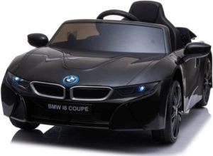 BMW FINOOS elektrische kinderauto I8 Coupe 12V accu auto voor kinderen met afstandsbediening Zwart