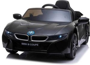 BMW i8 Elektrische Kinderauto 12V Zwart Accu Auto voor kinderen met afstand bediening Muziek Module