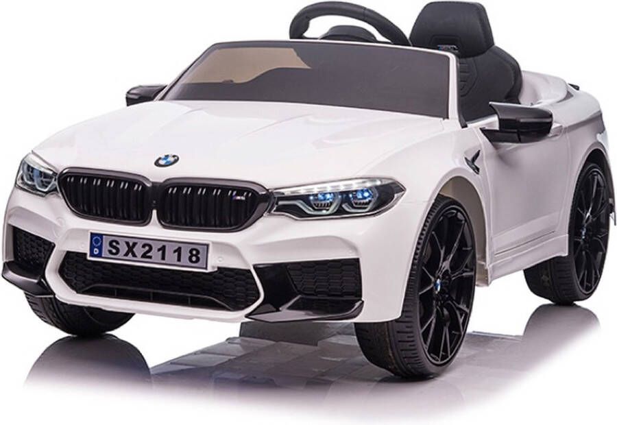 BMW Kars Toys M5 Elektrische Kinderauto Wit Met Afstandsbediening