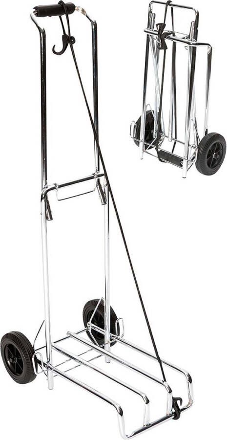 Bo-Camp Bagagetrolley Inklapbaar Verchroomd Staal 40 Kg