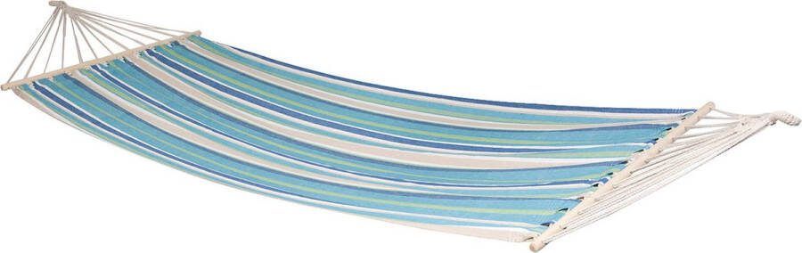 Bo-Garden Samba Hangmat met spreidstok (Kleur: groen beige blauw)