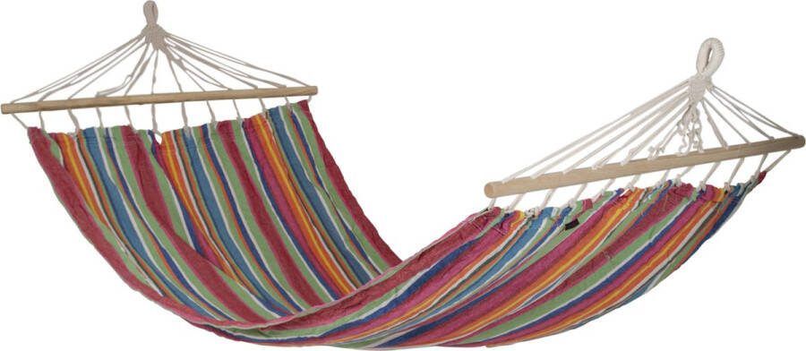 Bo-Garden Samba Hangmat met spreidstok (Kleur: oranje roze ...)