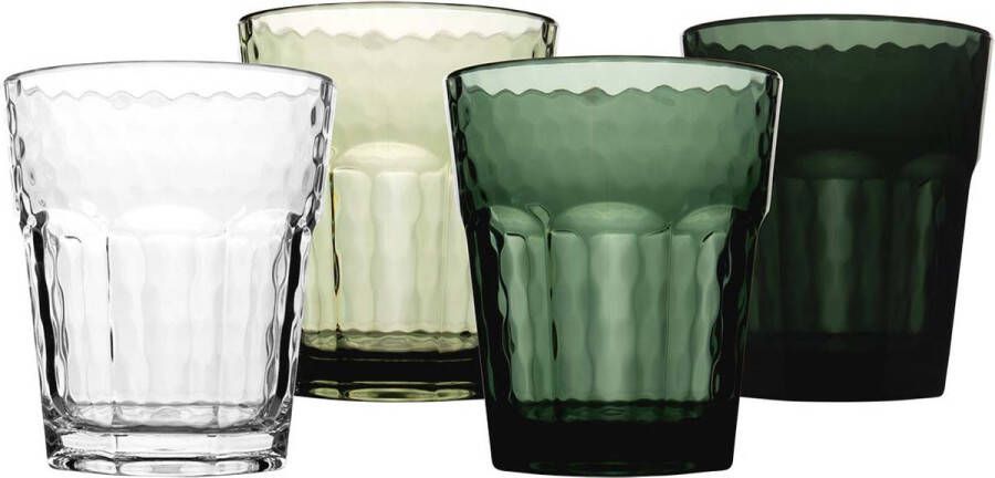 Bo-Camp Limonade glas Mix & Match Kunststof 200 ml 4 Stuks Groen