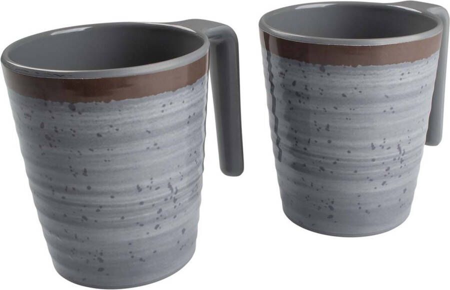 Bo-Camp Mok Halo L Melamine 4 Stuks Grijs