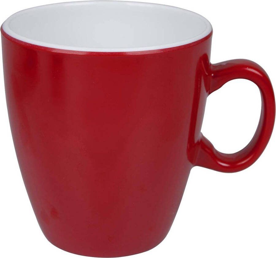 Bo-Camp Mok Two-Tone Melamine 4 Stuks Rood