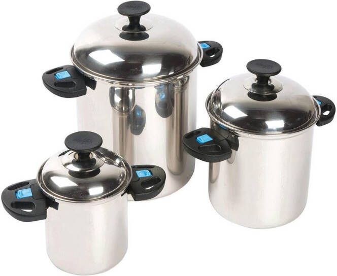 Bo-Camp Pannenset Elegance Compact 3-Delig RVS
