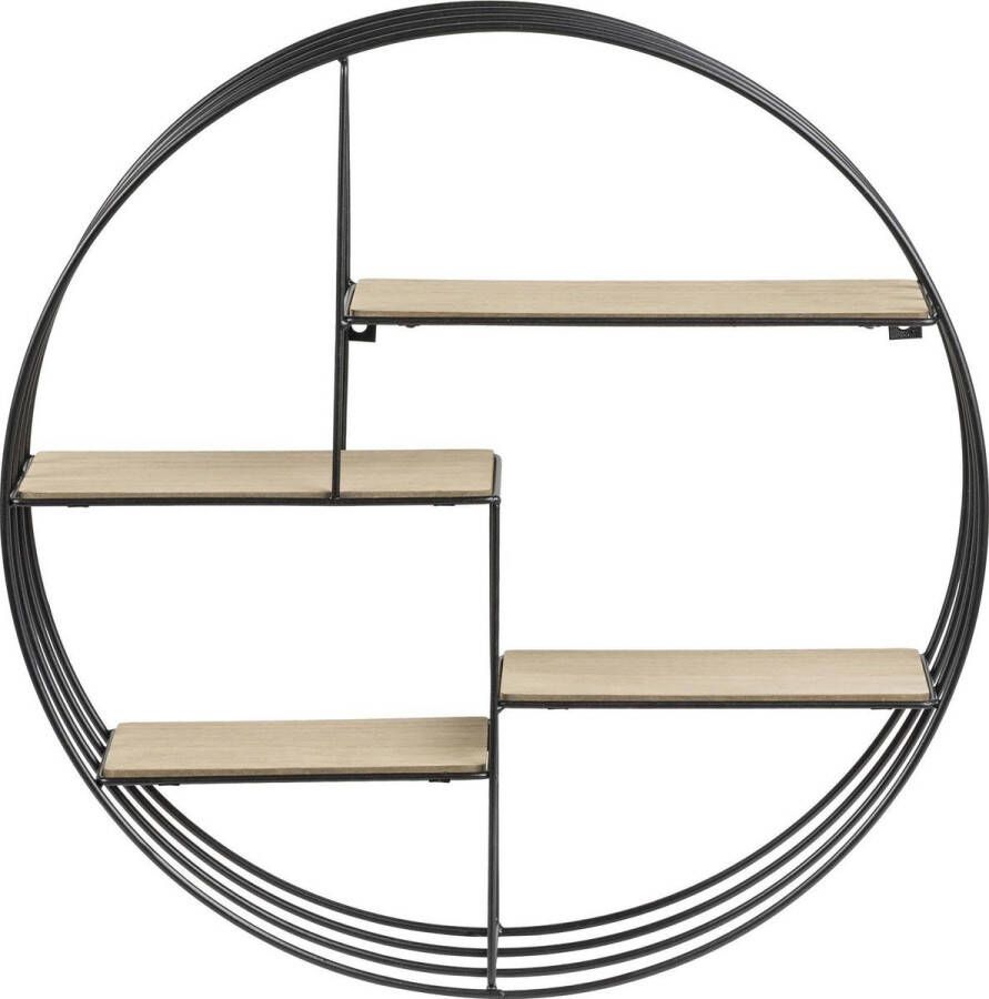 Bobbel Home Ronde Wandplank Diameter Ã˜10 cm MDF Planken Metaal 4 Planken