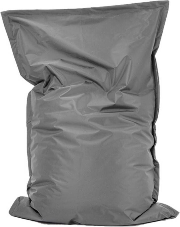 Bobbel Home Zitzak Bella Ruime zitzakken Kussen Nylon 100x150 cm Voor Binnen en Buiten Grijs