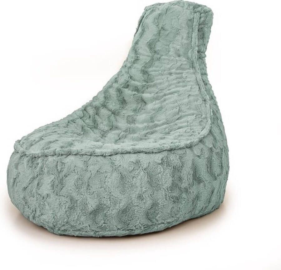 Bobbel Home Zitzak Stoelvorm Florance Faux fur Zitstoel 100 liter Duurzaam Voor Binnen Groen