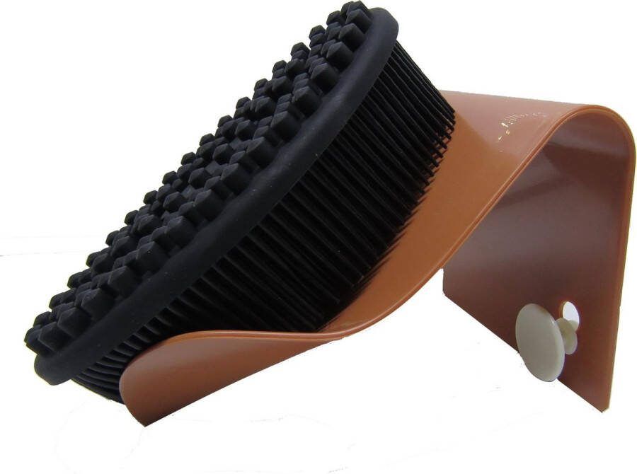 Bobbels & Putten Badborstel zwart met houder doucheborstel Bad borstel – massage borstel – dry brush – washandjes – scrub lichaam – huidborstel – massage spons baby borstel