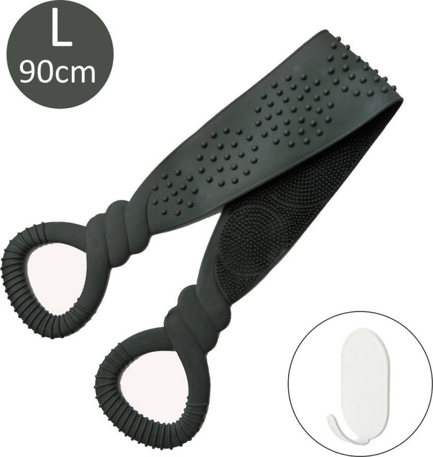 Bobbels & Putten Rug was riem donkergroen L 90.5cm Lichaamsborstel bad borstel doucheborstel dry brush – douchespons